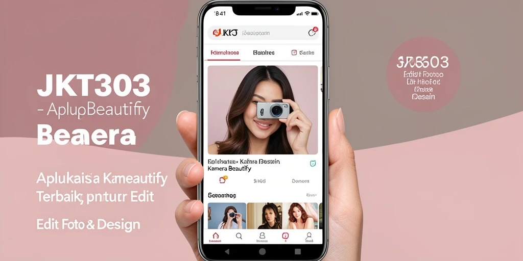 Antarmuka pengguna JKT303 yang intuitif dan fungsi Kamera Beautify yang efektif.