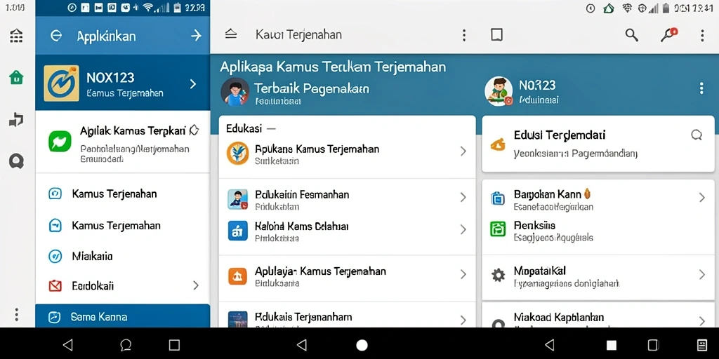 Antarmuka pengguna NOX123 yang intuitif dan fungsional.