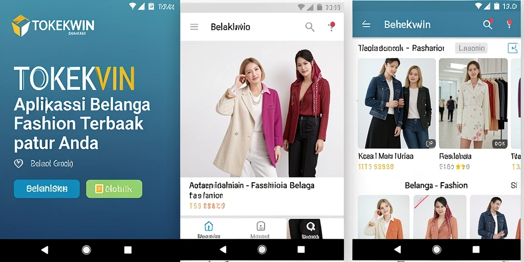 Tampilan antarmuka aplikasi TOKEKWIN yang modern dan mudah digunakan.