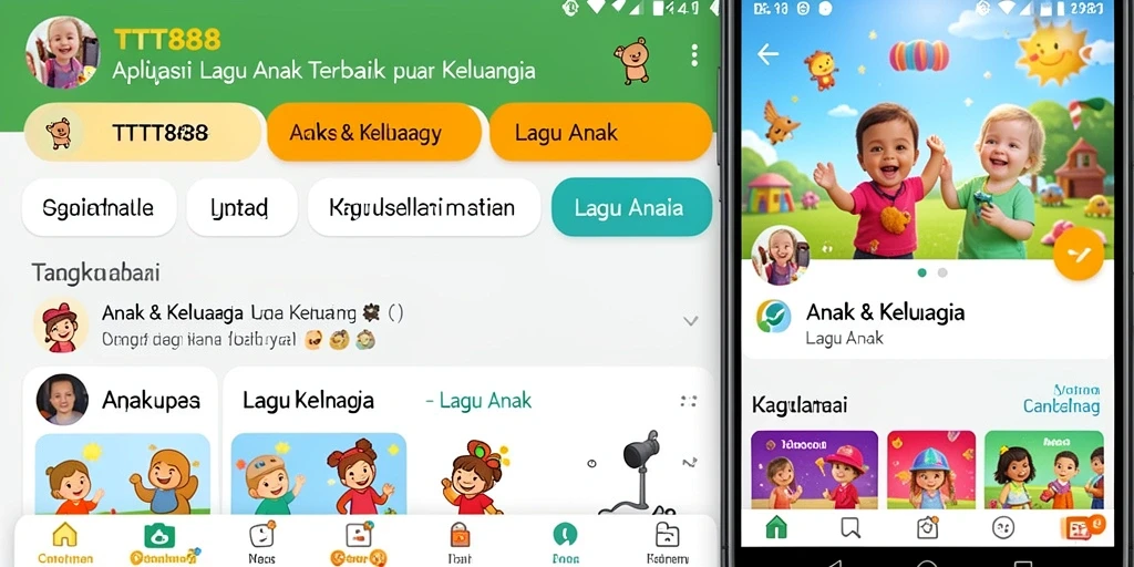 Tampilan antarmuka aplikasi TTT888 yang ramah anak.