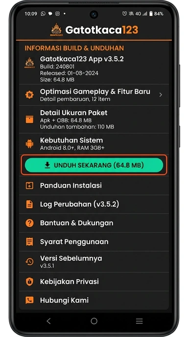Unduh dan Instal APK Gatotkaca123 untuk Android